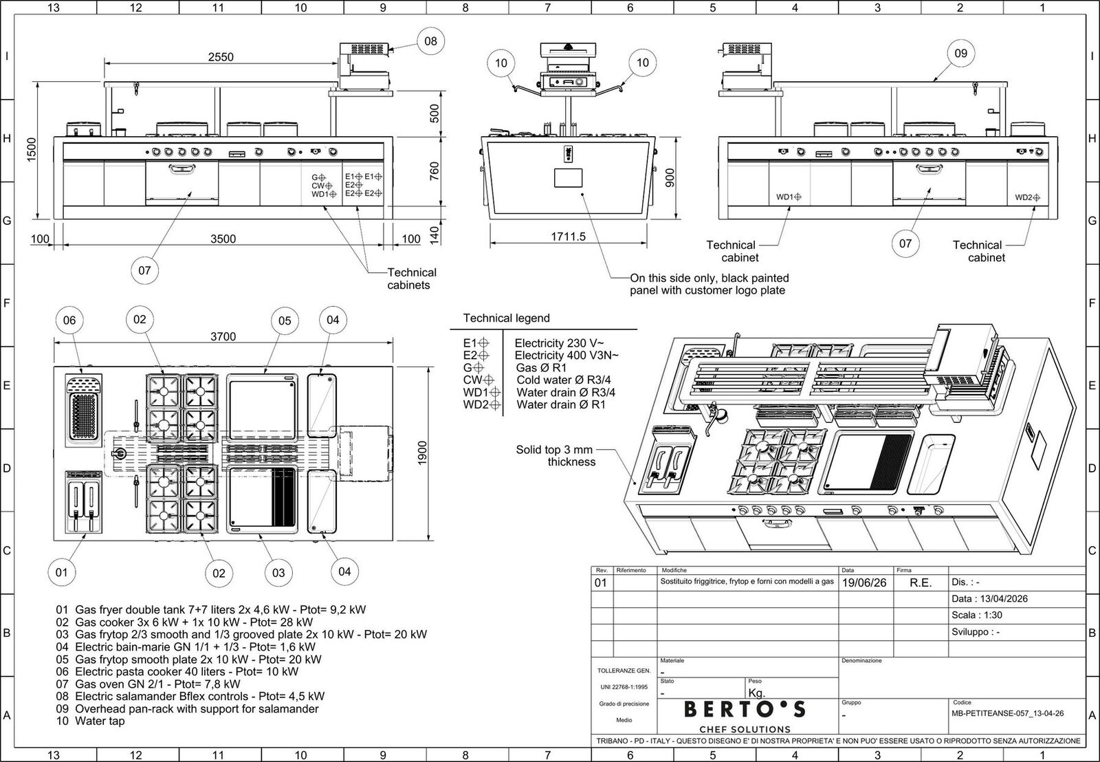 Berto's cooking block sheet