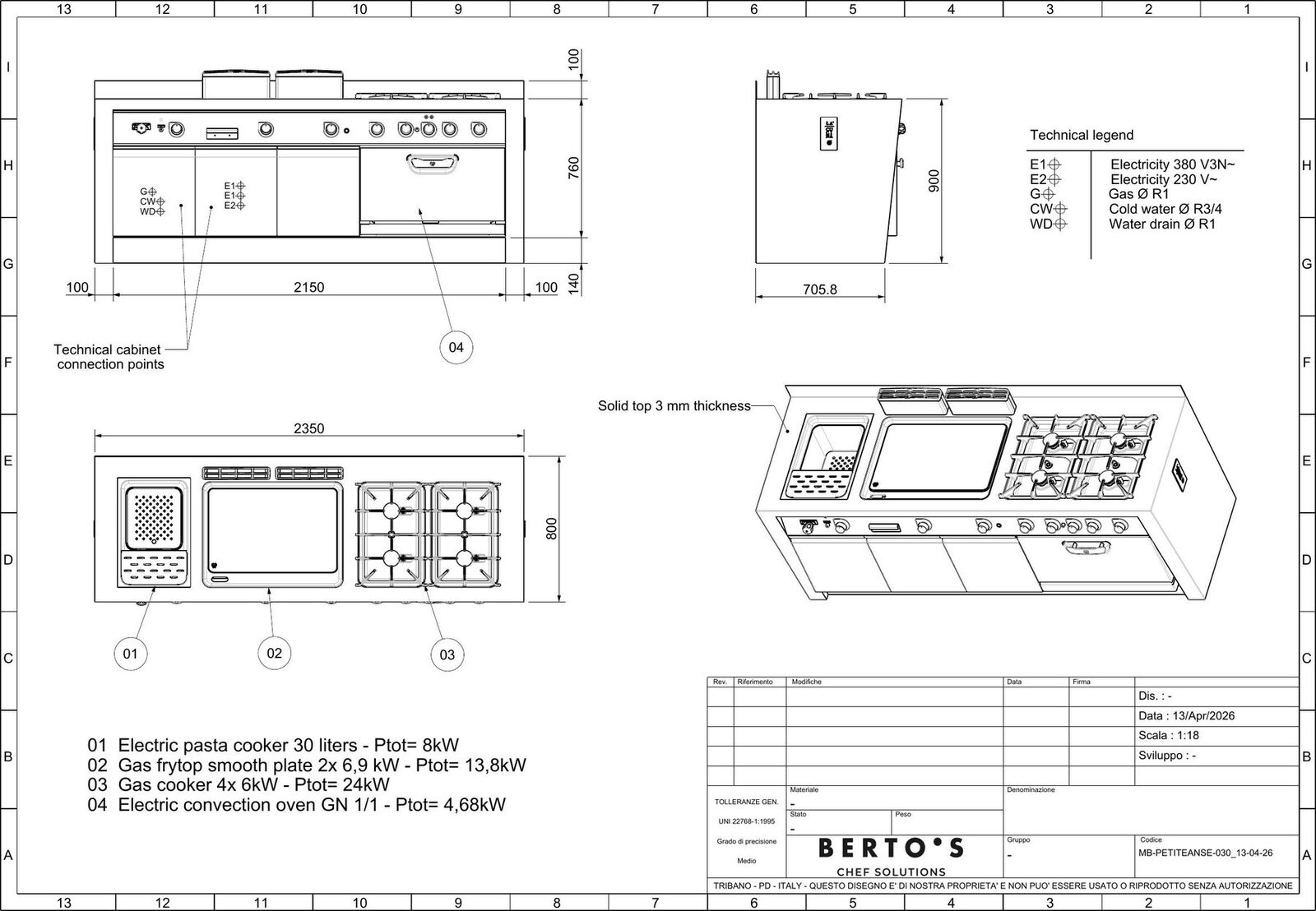 Berto's cooking block sheet